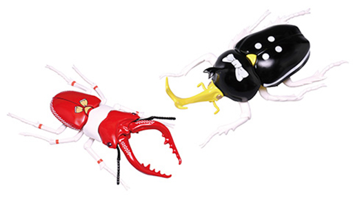 画像ギャラリー No.001のサムネイル画像 / 「東方Project」霊夢と魔理沙をイメージしたカラーのクワガタムシ&カブトムシの模型が登場。パッケージはUGUME氏描き下ろし