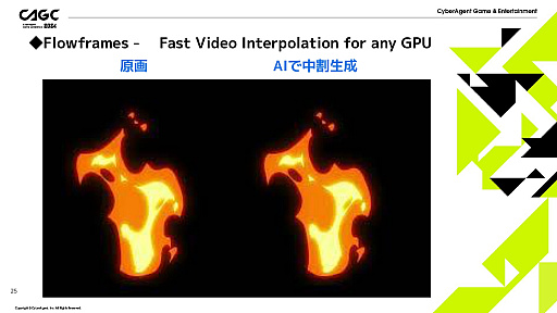 画像ギャラリー No.019のサムネイル画像 / AIをゲームのエフェクト制作に活用する研究事例が紹介された,アプリボットのエフェクトアーティストによるセッションをレポート