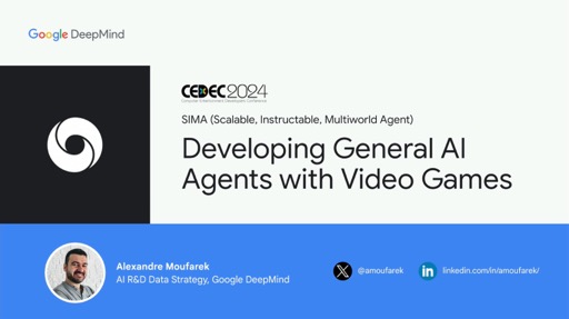 ꡼ No.001 | Google DeepMind3D۴ĶѷAIȡSIMAפȤϡCEDEC 2024