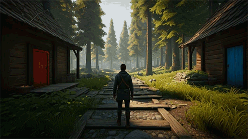 画像ギャラリー No.003のサムネイル画像 / 1枚の画像から探索可能な3Dワールドを生成できるAIモデル「Genie 2」発表。命令に合わせ自動的にゲームをプレイする「SIMA」との連携も