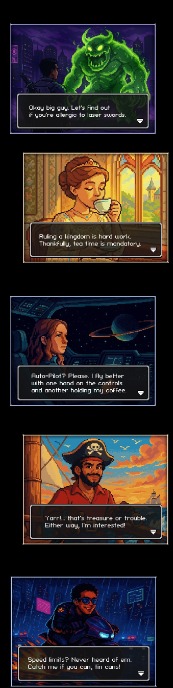 画像ギャラリー No.008のサムネイル画像 / AIで8ビット風RPGを作り,ゲームボーイ風ダミーカートリッジのギフトにできるサービスのクラウドファンディングがスタート