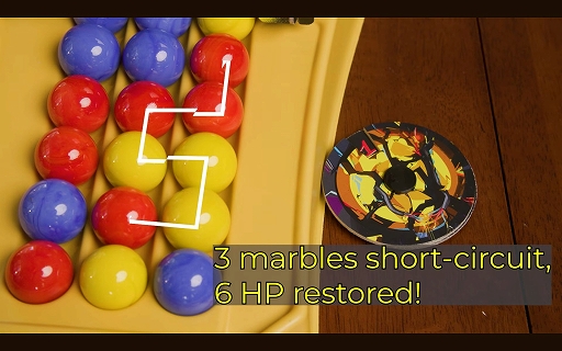 画像ギャラリー No.007のサムネイル画像 / マーブルを揃えて消し，必殺技を放て！ 落ちものパズルと対戦格闘を組み合わせたボードゲーム「Re;MATCH」のクラファンを実施中