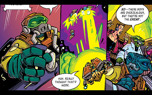 画像ギャラリー No.005のサムネイル画像 / NES用新作ゲームとグラフィックスノベルを組み合わせた，ユニークなプロジェクトがクラファンを実施中。型破りでスラップスティックなSFストーリーが展開