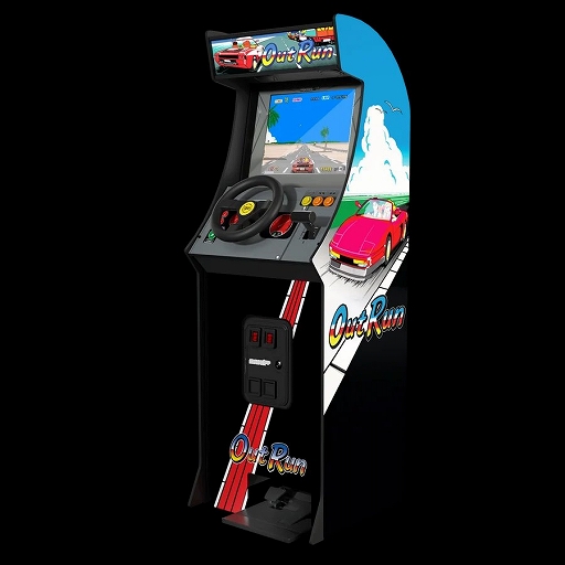 画像ギャラリー No.002のサムネイル画像 / 「アウトラン」などレースゲーム5作品を収録したアップライト型筐体が2026年秋に発売。ステアリングやペダルでアーケード感覚を再現