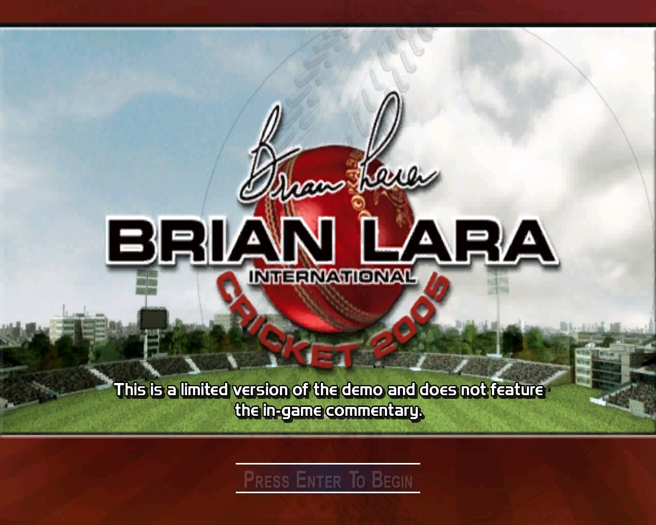 -「Brian Lara International Cricket 2005」- 体験版