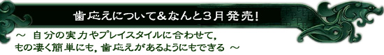 歯応えについて&なんと3月発売!